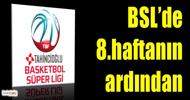 Tahincioğlu Basketbol Süper Ligi'nde 8.haftanın ardından
