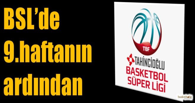 Tahincioğlu Basketbol Süper Ligi'nde 9.haftanın ardından
