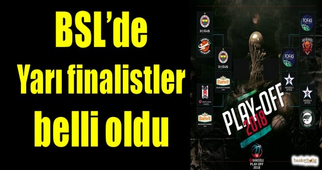 Tahincioğlu Basketbol Süper Ligi'nde yarı finalistler belli oldu