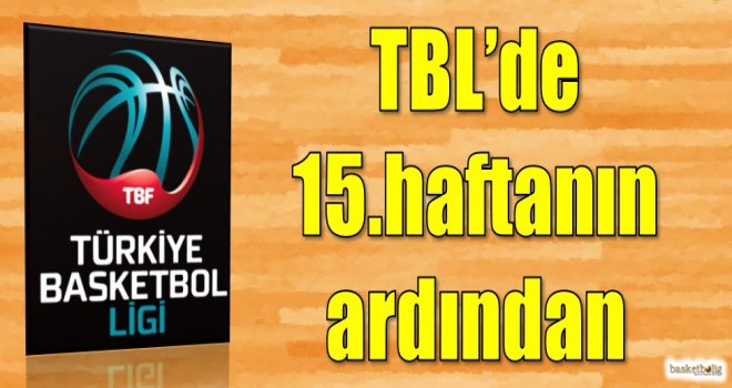 Türkiye Basketbol Ligi 15.hafta sonuçlar ve puan durumu