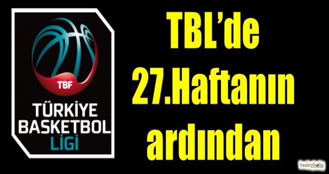 Türkiye Basketbol Ligi 27.hafta sonuçlar ve puan durumu