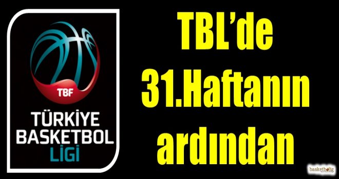 Türkiye Basketbol Ligi 31.hafta sonuçlar ve puan durumu
