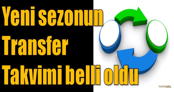 Yeni sezonun Transfer Takvimi belli oldu